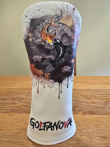 Golf Hybrid Head Cover (New) - Koi w/high quality embroidery