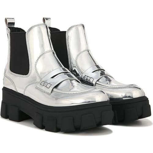 Circus NY by Sam Edelman Dia Boots Women's 8 Silver Lug Sole Chelsea LION1029