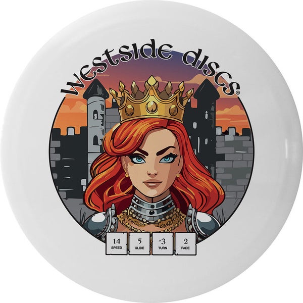 New Westside Tournament Queen Distance Driver Disc Golf Disc - Runo DyeMax White 11735-DYD98014