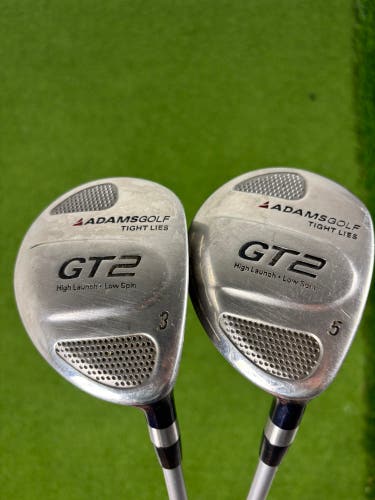 Adams GT2 Tight Lies 3 & 5 Wood Set 15° 19° Regular Graphite RH Golf Clubs
