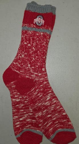 ST59 Mens NCAA OHIO STATE BUCKEYES Crew Socks Lot of 1 Pair LARGE New