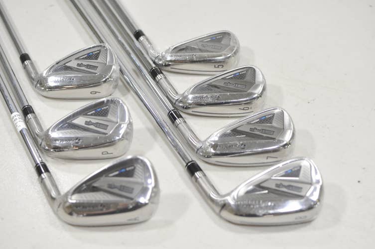 NEW TaylorMade SIM2 Max 5-PW, AW Iron Set Stiff Flex KBS Max 85g Steel #230438