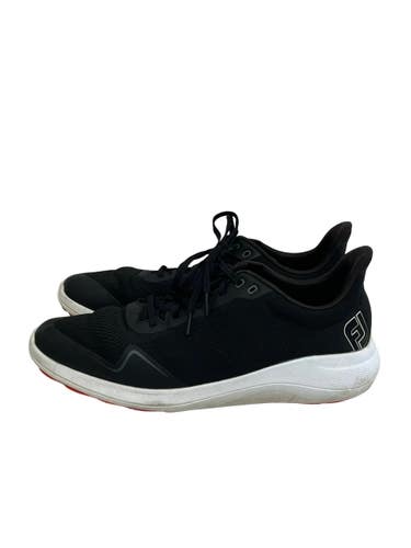 Used Foot Joy FLEX SPIKELESS Mens Golf Shoes Black Senior 12 11692-S000159283