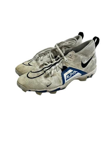 Used Nike ALPHA MENACE SHARK Adult FB Cleats White Senior 9.5 11692-S000159348