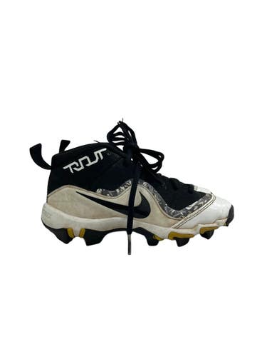 Used Nike TROUT BB/SB Cleats Black And White Youth 13.0 11692-S000159356