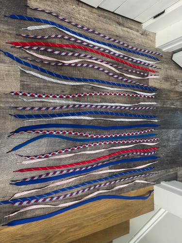 JimaLax USA Lacrosse Shooting Strings – 28 Pack | Red White Blue | NEW