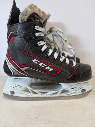 Black CCM JetSpeed FT370 Hockey Skates Regular Width Size 3 (Used)