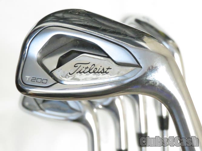 Titleist 2024 2025 T200 Irons True Temper AMT Black S300 Stiff Flex 6-P+ 48