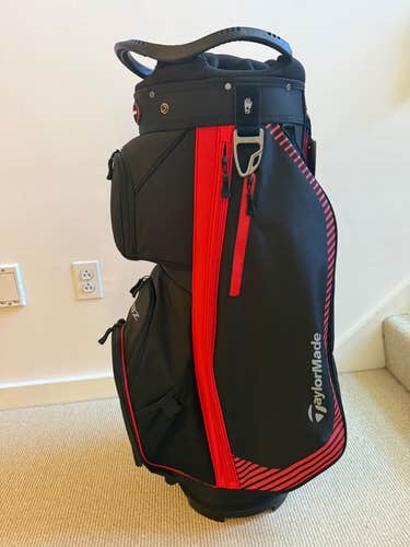 Men's TaylorMade RBZ Speedlite Cart Bag (Black & Red) NEW