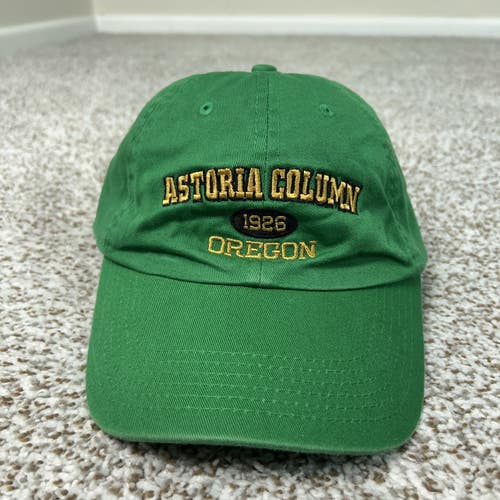 Astoria Column Hat Mens One Size Green Oregon 1926 Strapback Souvenir Dad Cap