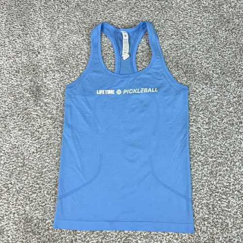 Lululemon Tank Top Womens 6 Blue Swiftly Tech Racerback Life Time Pickleball Gym