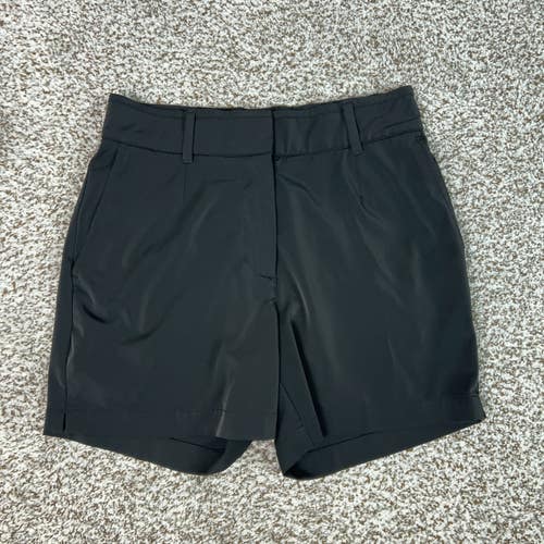 Nike Golf Shorts Women Small Black Dri FIT High Rise Victory 5" Stretch Athletic