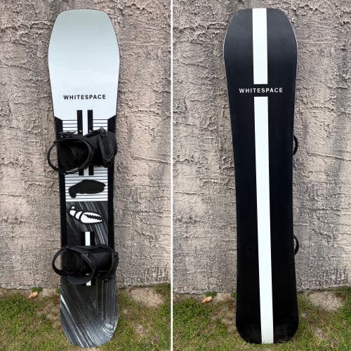 150cm Whitespace Freestyle Shaun White Pro Snowboard with K2 Program Bindings (Black/White)