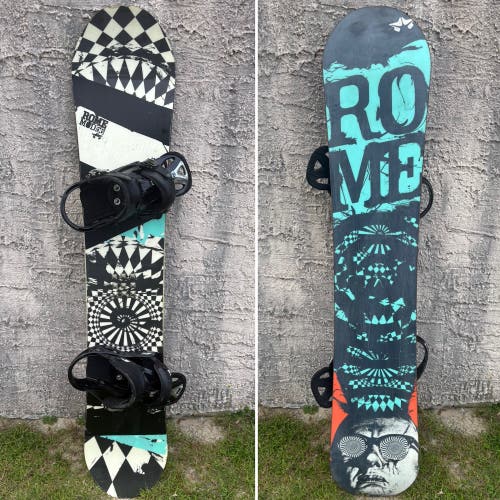 156cm Rome Mod Rocker Snowboard With Burton Custom Bindings (Used)