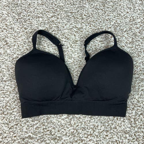 Athleta Sports Bra Womens Small Black Embrace D-DD Padded Adjustable Yoga Gym