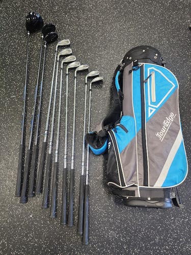 Used Tour Edge BAZOOKA 370 Mens Package Set LH Black And Royal Blue 11 Piece 11849-S000045696