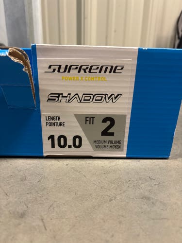 Black 2024 Bauer Supreme Shadow Hockey Skates Regular Width 10 (New)