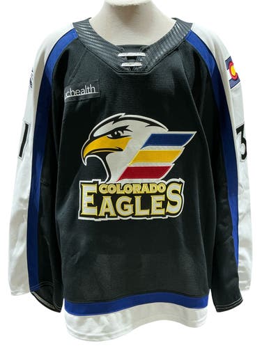 CCM Pro Stock Colorado Eagles Jersey Black Size 60G (Used)