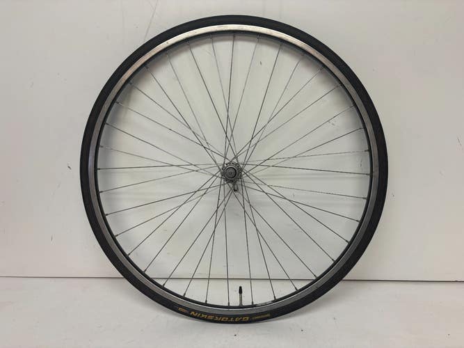 Vintage Ukai 36-Spoke Black Aluminum 700C Front Wheel Continental Gatorskin Tire