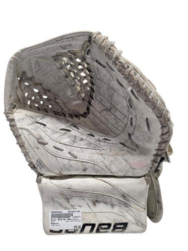 Used Bauer Reactor 4000 Intermediate Goalie Catch Glove White