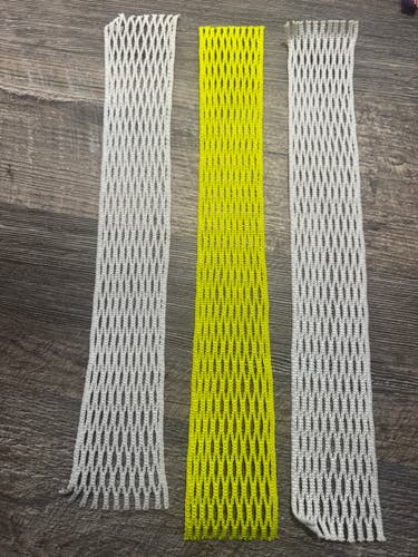 JimaLax Lacrosse Mesh 3-Pack – White & Neon Yellow | New