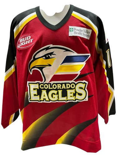 SP Apparel Pro Stock Colorado Eagles Jersey Red Size 56 (Used)