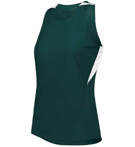 Holloway Ladies Medium Green Track Sleeveless Tank (New)