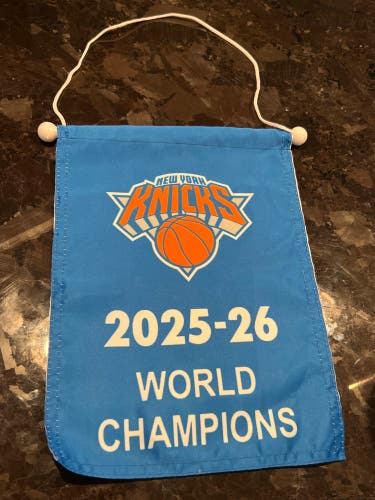 NY Knicks 2025-26 World Champions SGA Mini Banner
