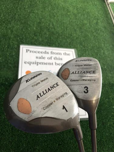Kunnan Driver And 3 Woods Set Regular Graphite Shaft Right Handed