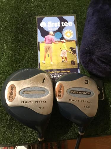 Wilson Ladies ProStaff Multi-Metal Driver 3 Woods Set Graphite Shafts