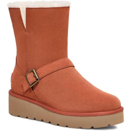 Koolaburra by UGG Kelissa Short Boots Women's US 6 Red Faux Fur Lined HTAT431
