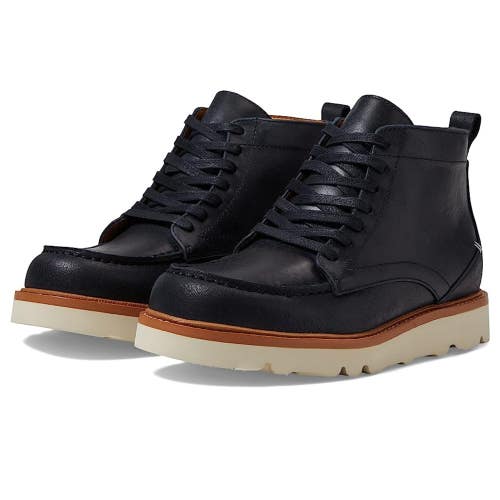 Label Go-To 230030-010 Boots Women's Black Cream Leather Lace Up Moc Toe HTAT366