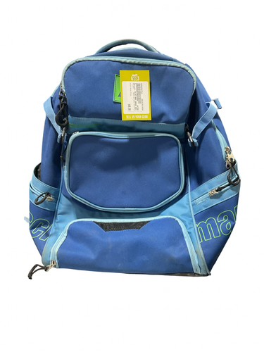 Used Marucci BLUE AND GREEN BACKPACK BB/SB Player Backpack Royal Blue 11834-S000058784