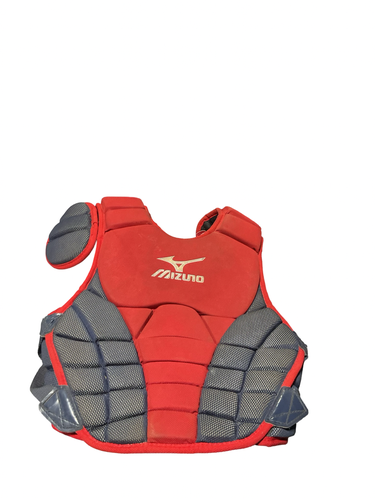 Used Mizuno DRY LITE 15IN CHEST PROTECTOR Catchers Chest Protector Red Intermed 11834-S000058789