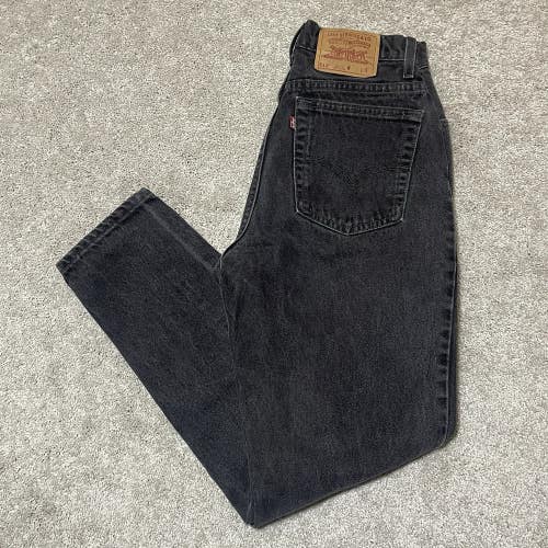 Vintage Levis Womens 512 Slim Fit Tapered Leg Jeans 10 Regular S 27x29 Black USA