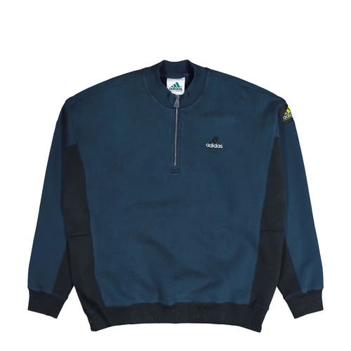 Blue Men's Medium Adidas Sweatshirt (New) Adidas Equipment Blocked Half-Zip Pullover Sweater KE1351