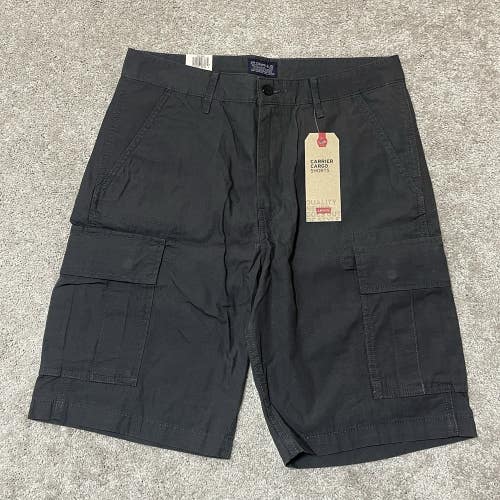 NWT Levis Shorts Mens 30 Carrier Cargo Ripstop White Tab Flat Front Gray MSRP$50
