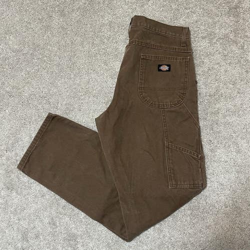 Dickies Carpeneter Pants Mens 30x32 Brown Duck Canvas Heavyweight Workwear