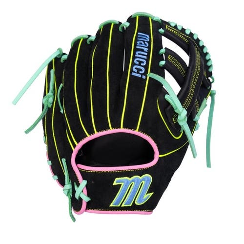 Marucci Oxbow V4 11.75 in Baseball Glove Single Post Black/Highlighter RHT