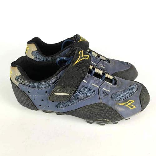 Diadora Womens Cycling Shoes Blue Adjustable Mountain Bike Size: US 8.5
