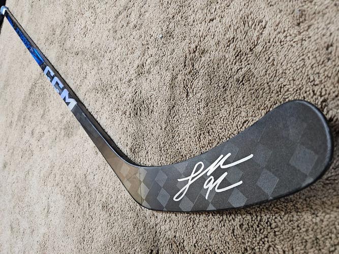 LOGAN COOLEY 24'25 Signed Utah Mammoth Club NHL Game Used Hockey Stick w COA