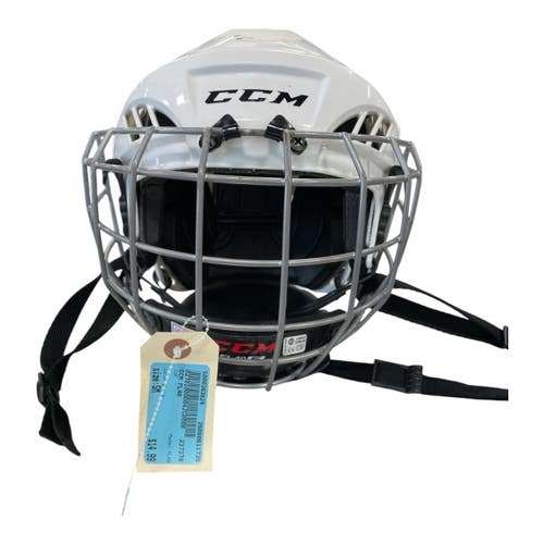 Used CCM FL40 FitLite Hockey Helmet Cage Combo White Small (SM) 11735-S000363824