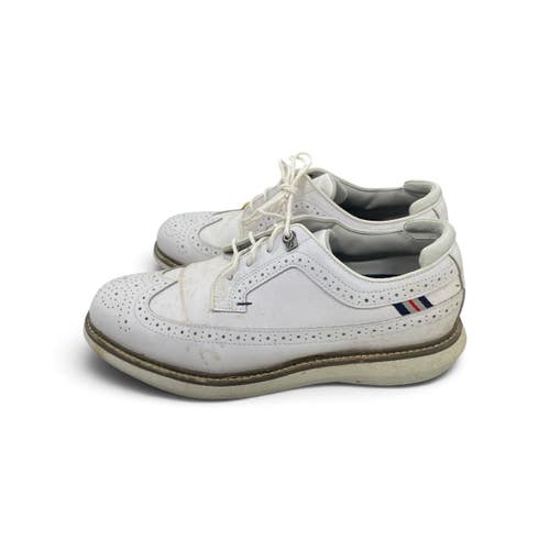 Used FootJoy Mens Wingtip Golf Shoes White Senior Size 8.5 11735-S000371207