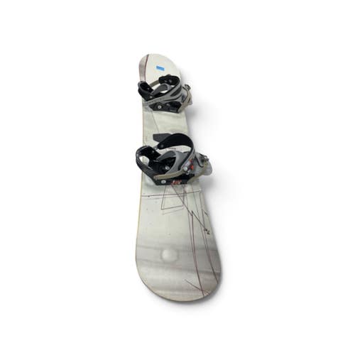 Used Burton Cruser Mens Snowboard with Bindings White 155 cm 11735-S000371196