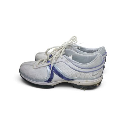 Used Nike Womens Golf Shoes White/Purple Senior Size 7 11735-S000371212