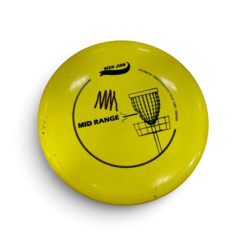 Used Wen Jian Disc Golf Mid Range Disc Yellow 11735-S000371217