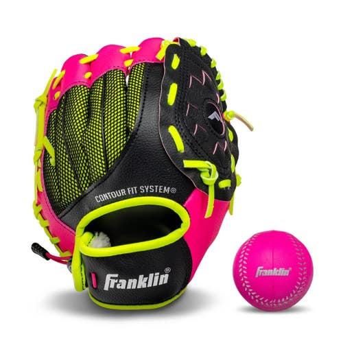 New Franklin NEO-GRIP W BALL BB/SB Glove RH Throw Pink 9" 11735-FRA22852