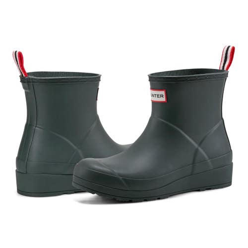 Hunter Play Women's 9M Arctic Moss Round Toe Platform Short Rain Boots ZOGG4684