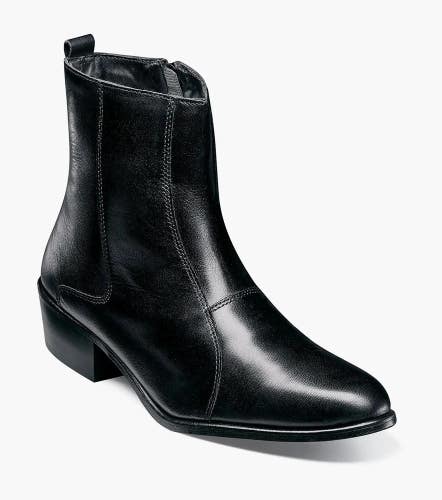 Stacy Adams Santos 24855-001 Dress Boot Men 13D Black Leather Side Zip ZOGG4690