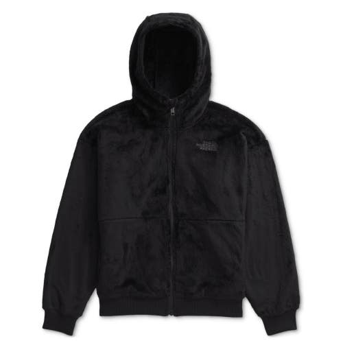 The North Face Osito Hooded Fleece Jacket Girl's M/10 Black Full Zip Warm CLH144